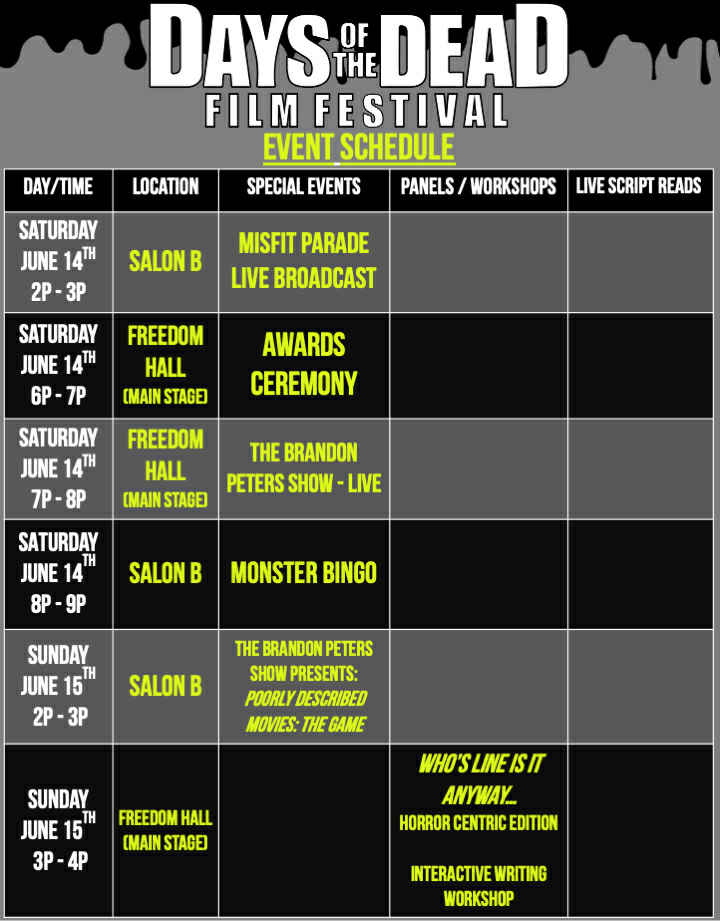 Events Schedule